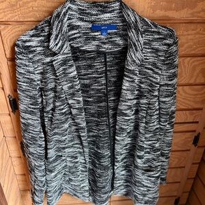 Apt. 9 Women's Black and White Knit Cardigan Blazer